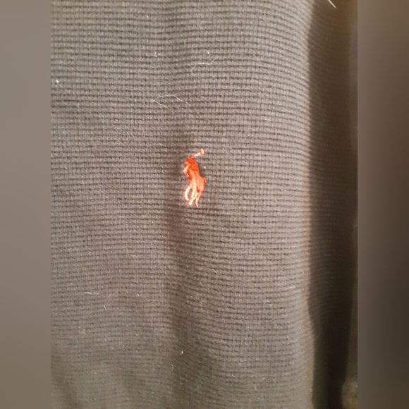 Polo Ralph Lauren Men's Long Sleeve Black Cotton Size Large Preppy College - Picture 5 of 5